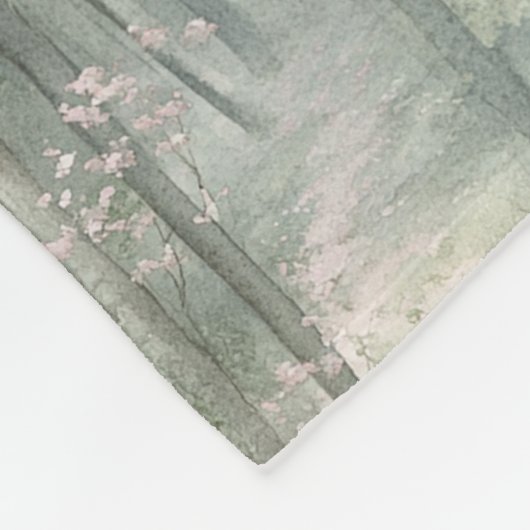 Zauberhafter Rosa Blumengarten Fleecedecke (Ecke)