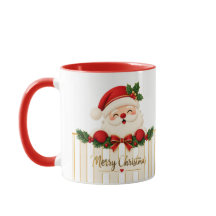 Zauberhafter Santa Frohe Weihnachten Becher