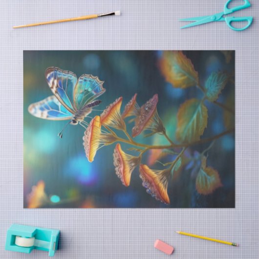 Zauberhafter Schmetterlingstraum Seidenpapier (Basteln)