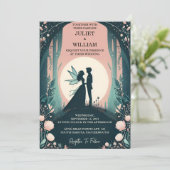 Zauberhafter Traum mystische Sternenhochzeit Einladung (Stehend Vorderseite)