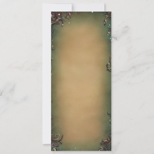 Zauberhafter Wald Fairy Tale Hochzeitscroll Einladung (Rückseite)