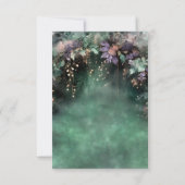 Zauberhafter Wald Grüner Lavendel Quinceanera Dankeskarte (Rückseite)