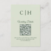 Zauberhafter Wald QR-Code Hochzeitseinlage Begleitkarte (Vorderseite)