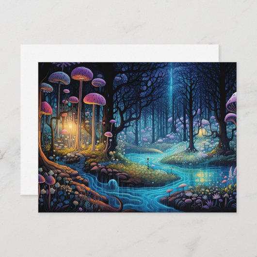 Zauberhafter Waldgarten Magischer Traum Postkarte (Vorne/Hinten)