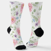 Zauberhafter Wasserfarbengartenstrauß Socken (Gewinkelt)