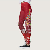 Zauberhafter Weihnachtsbaum auf Roten Leggings (Links)