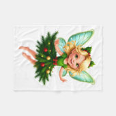Zauberhafter Weihnachtsbaum-Feenholiday-Wurfdecke Fleecedecke (Vorderseite (Horizontal))