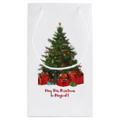 Zauberhafter Weihnachtsbaum mit festlichen Geschen Kleine Geschenktüte (Rückseite)