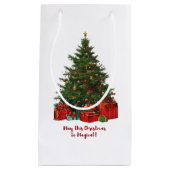Zauberhafter Weihnachtsbaum mit festlichen Geschen Kleine Geschenktüte (Vorderseite)
