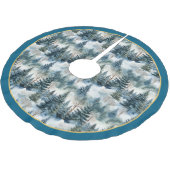 Zauberhafter Weihnachtsbaum-Teppich Wald Polyester Weihnachtsbaumdecke (Schrägansicht)