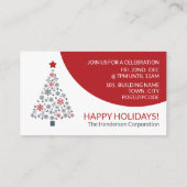 Zauberhafter Weihnachtsbaum, Weihnachts-Party Begleitkarte (Rückseite)