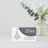 Zauberhafter Weihnachtsbaum, Weihnachts-Party Begleitkarte (Stehend Vorderseite)