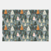Zauberhafter Weihnachtsbaumwald Geschenkpapier Set (Vorderseite 3)