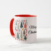 Zauberhafter Weihnachtsbaumwald Tasse (Vorderseite Links)