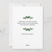 Zauberhafter Weihnachtsfeiertag im Foto Feiertagskarte (Rückseite)