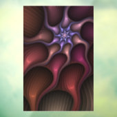 Zauberhaftes Abstrakt gestreiftes farbiges Fraktal Fensteraufkleber (Blatt 3)