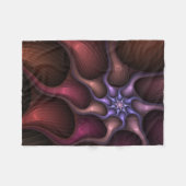 Zauberhaftes Abstrakt gestreiftes farbiges Fraktal Fleecedecke (Vorderseite (Horizontal))