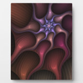 Zauberhaftes Abstrakt gestreiftes farbiges Fraktal Fotoplatte (Vorderseite)