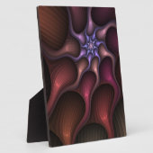 Zauberhaftes Abstrakt gestreiftes farbiges Fraktal Fotoplatte (Seite)