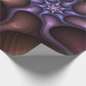 Zauberhaftes Abstrakt gestreiftes farbiges Fraktal Geschenkpapier (Ecke)