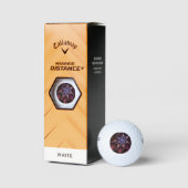 Zauberhaftes Abstrakt gestreiftes farbiges Fraktal Golfball (Verpackungen)