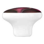 Zauberhaftes Abstrakt gestreiftes farbiges Fraktal Keramikknauf (Seitenansicht)