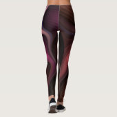 Zauberhaftes Abstrakt gestreiftes farbiges Fraktal Leggings (Rückseite)