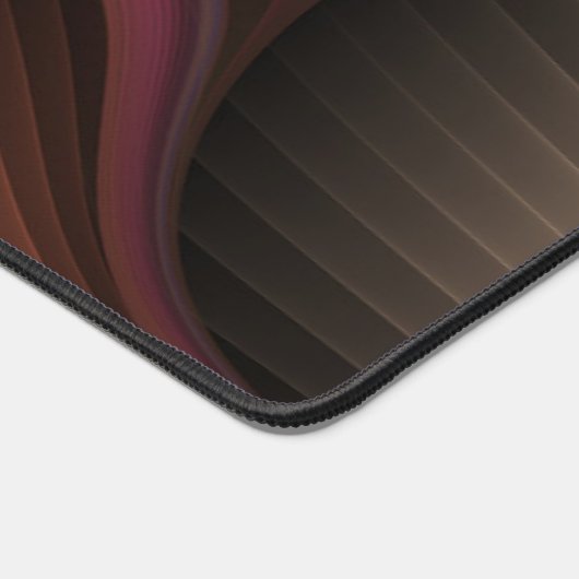 Zauberhaftes Abstrakt gestreiftes farbiges Fraktal Schreibtischunterlage (Ecke)