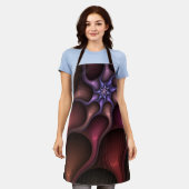 Zauberhaftes Abstrakt gestreiftes farbiges Fraktal Schürze (Getragen)