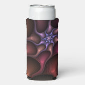 Zauberhaftes Abstrakt gestreiftes farbiges Fraktal Selters Dosenkühler (Seltzer Vorderseite)