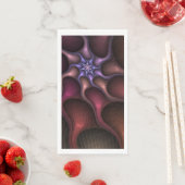 Zauberhaftes Abstrakt gestreiftes farbiges Fraktal Serviette (Beispiel)