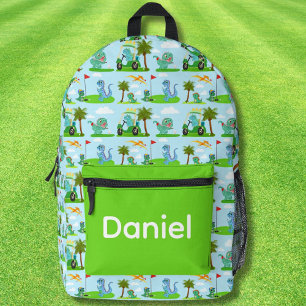  Zauberhaftes Dinosaurier-Golf-Kinder-Muster  Bedruckter Rucksack