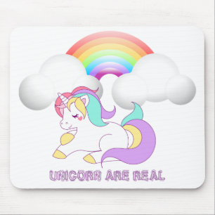 Zauberhaftes Einhorn, Regenbogen Mousepad