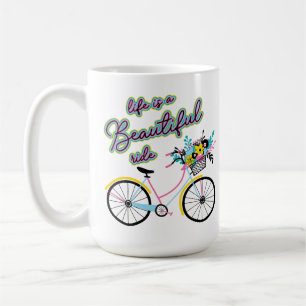 Zauberhaftes Fahrrad: Das Leben ist eine schöne Re Kaffeetasse