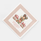 Zauberhaftes Feengarten Geburtstagsfeier-Thema Serviette (Ecke)