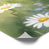 Zauberhaftes Feenmädchen im Blumengarten Poster (Ecke)