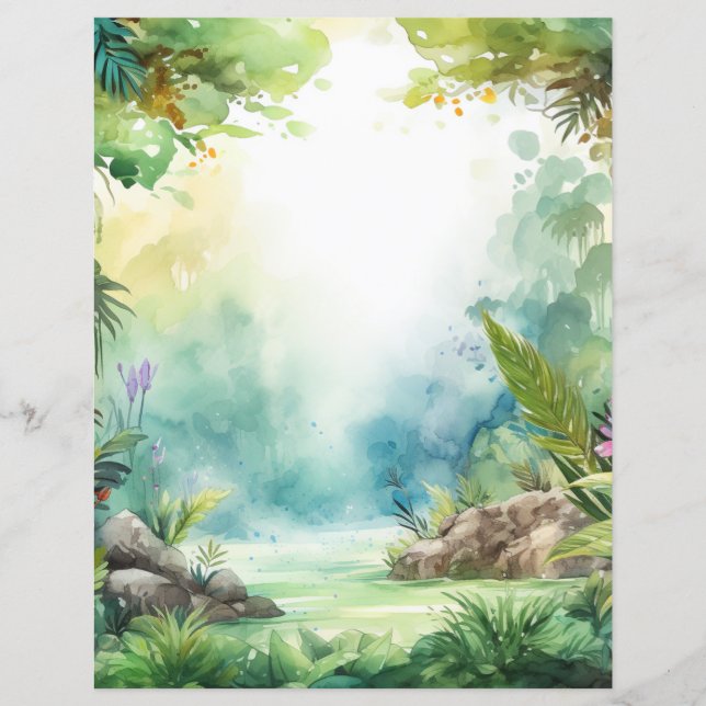 Zauberhaftes Forest-Dschungel-Adventure-Scrapbook (Vorderseite)