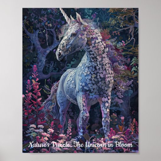 Zauberhaftes Garden Unicorn Puzzle Poster (Vorne)