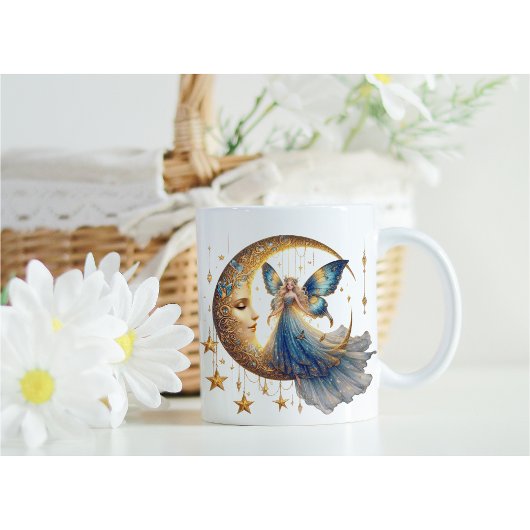 Zauberhaftes Geschenk für Sie - Fee & Mond Kaffeet Kaffeetasse