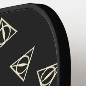 Zauberhaftes Graugelbes Dreieck-Symbol Pickleball Schläger (Linke Seite)