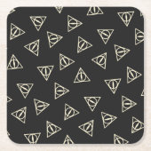 Zauberhaftes Graugelbes Dreieck-Symbol Rechteckiger Pappuntersetzer (Vorderseite)