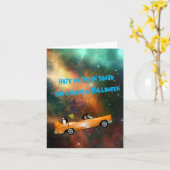 Zauberhaftes Halloween-Autosalon - Grußkarte Karte (Gelbe Blume)