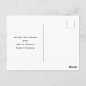 Zauberhaftes Halloween-Katzenrohhut und Mondligh Postkarte (Rückseite)