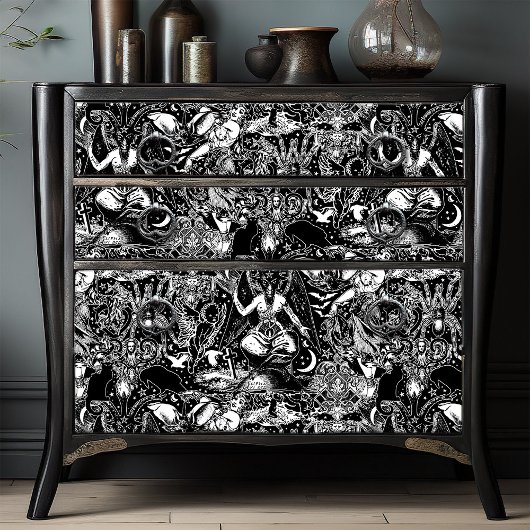 Zauberhaftes handgefertigtes Kunsthandwerk Baphome Seidenpapier