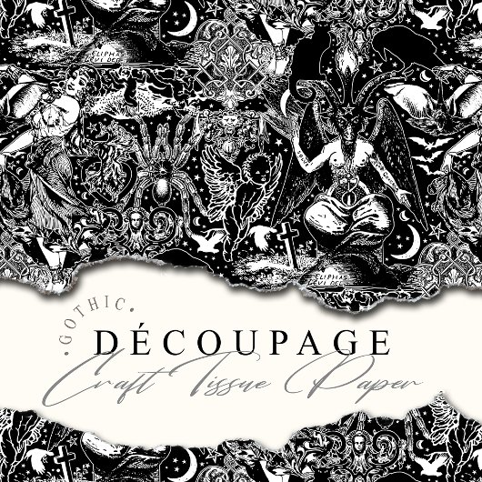 Zauberhaftes handgefertigtes Kunsthandwerk Baphome Seidenpapier