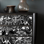 Zauberhaftes handgefertigtes Kunsthandwerk Baphome Seidenpapier