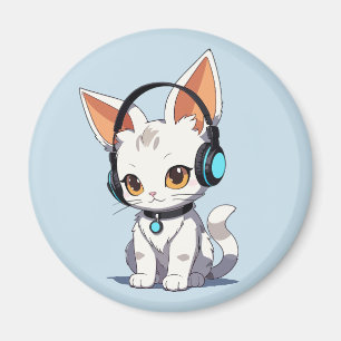 Zauberhaftes Kawaii-Katze-Design Magnet
