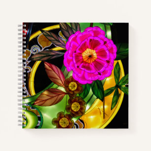 Zauberhaftes Magenta & Gold  Notizblock