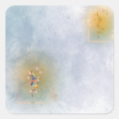 Zauberhaftes Märchen Quadratischer Aufkleber (Vorderseite)