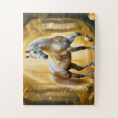 Zauberhaftes Pferd im goldenen Wald Puzzle (Vertikal)